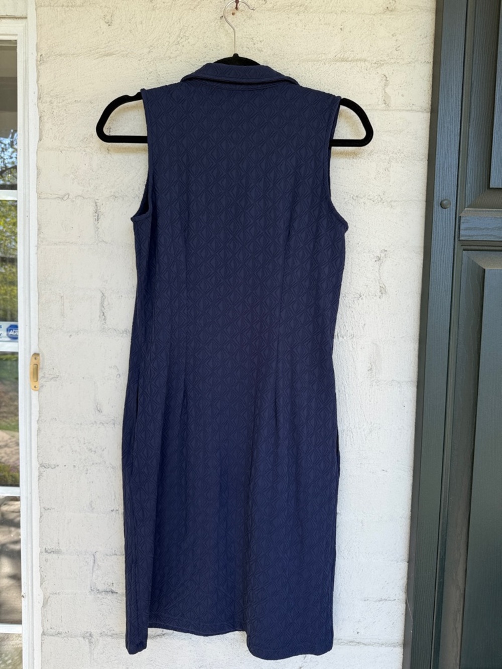 J.McLaughlin Ayla Navy Jacquard Knit Sleeveless Sheath Dress Size XS - Picture 8 of 14